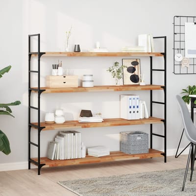 vidaXL - Wandschappen - 2 - st - zwevend - olieafwerking - 140x30x4 - cm - acaciahout
