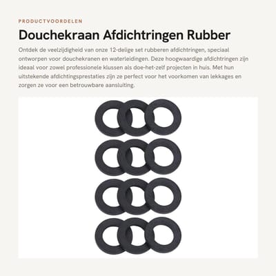 Dailygoods- Afdichtring 12-delige Set - Rubber - O-Ringen 3 Maten - Afdichting Waterleiding - Praktisch - Hoge Kwaliteit - Rubberen Ringen