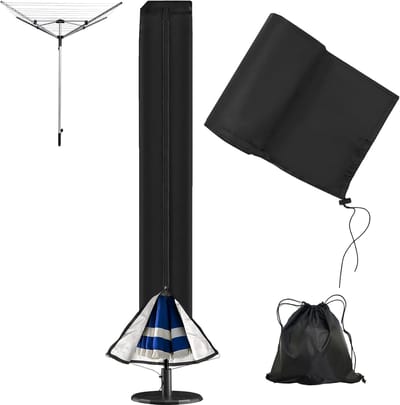 Thijox - Roterende Waslijnhoes 420D Heavy Duty - Waterdichte Afdekking voor Droogrek - UV-Bestendig en Scheurvast - Maat 165 x 16 x 16 cm - Ideaal voo