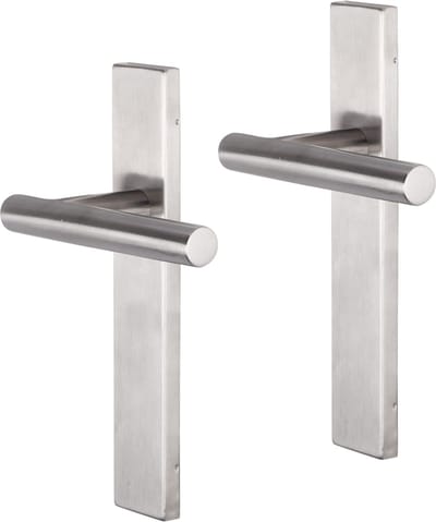 Deurkruk - Impresso Chelsea - Voor binnen - Vierkant deurschild - RVS - 2 stuks