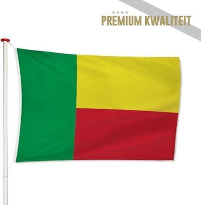 Beninese Vlag Benin 100x150cm - Kwaliteitsvlag - Geschikt voor buiten