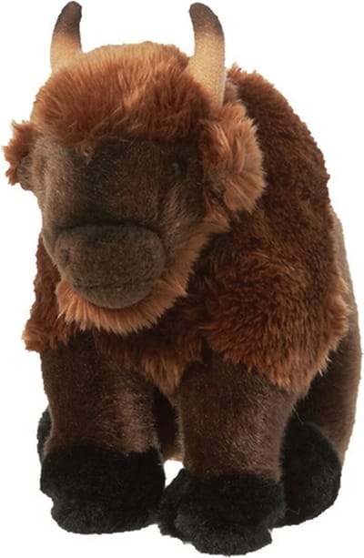 Nature Planet Bizon knuffel - 22 cm - wilde dieren - knuffeldieren - voor kinderen