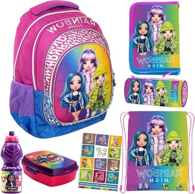 Schooltas Set - Rugzak Set - Naar School Gaan - 7 Delige Set - 39 x 28 x 15 cm