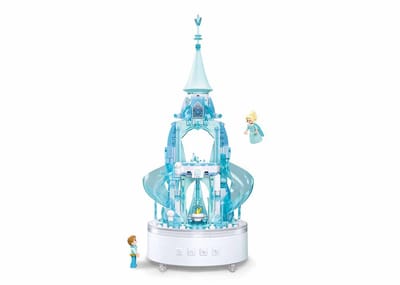 Sluban Pleyerid Ice Castle Music Box bouwspeelgoed kinderen vanaf 8 jaar – Constructiespeelgoed modelbouw muziekdoos kasteel – bouwdoos met 420 bouwstenen en 2 minifiguren – M38-B1168