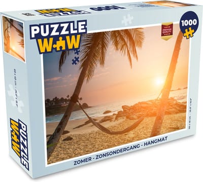 Puzzel Zomer - Zonsondergang - Hangmat - Legpuzzel - Puzzel 1000 stukjes volwassenen