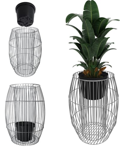 KADAX Schanskorven van verzinkt staal, stabiele pan, schanskorf, minimalistische draadmanden, schanskorf, weerbestendige steenkorf, plantenmand (62 x 84,5 cm)