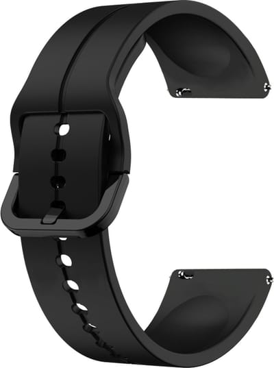 Siliconen bandje - geschikt voor Garmin Venu (2 Plus) / Venu SQ (2) / Vivomove (Style - Sport) / Vivoactive 3 / 5 / 6 / Forerunner 55 / 165 / 245 / 645 / 570 - 42mm - zwart