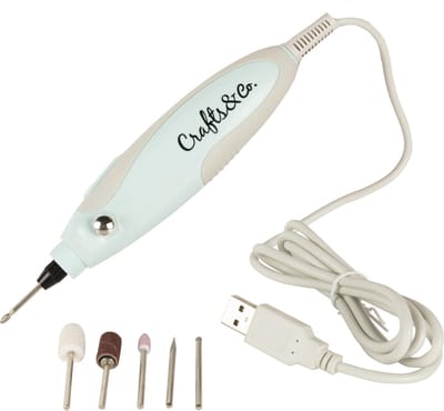 Crafts&Co Graveerpen Voor Hout en Glas - Graveermachine - Etsen - Graveerset met 6 Frezen - Blauw
