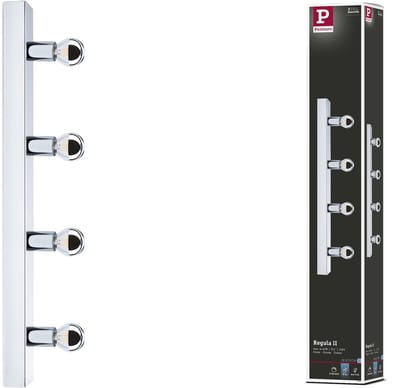LED-spiegellamp Regula II IP44 E14 230V max. 4x40W dimbaar Chroom