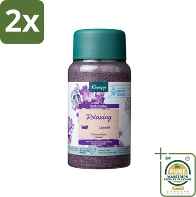 Kneipp - Badzout - Badkristallen - Lavendel - 600 g - Voordeelverpakking - 2 stuks - Ontspannend bad - Thermaal zout