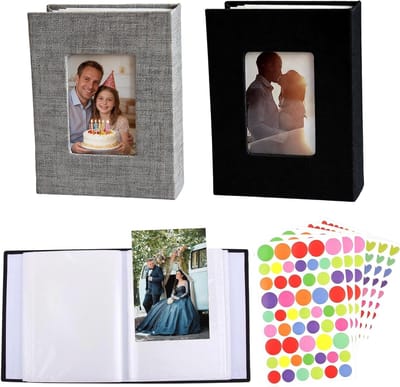 Klein linnen fotoalbum 10x15cm met 50 pagina's voor 100 foto's, ideaal voor familieherinneringen, reizen en speciale gelegenheden zoals verjaardagen en jubilea