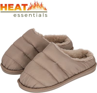 Pantoffels Dames 37 38 - Taupe - Gewatteerd - Sloffen Dames Maat 37 38 - Gewatteerde Pantoffels Dames
