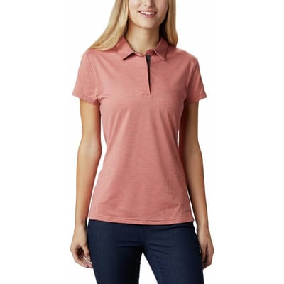 Columbia Bryce Polo Outdoorshirt Dames - Dark Coral Heat - Maat S