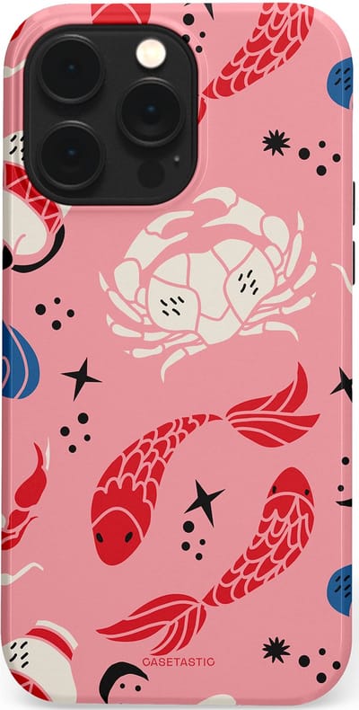 Casetastic hoesje geschikt voor Apple iPhone 14 Pro Max - MagSafe - Dubbellaagse bescherming - Zodiac in kleur - Fashion Case - Lichtroze Koraal Perzik