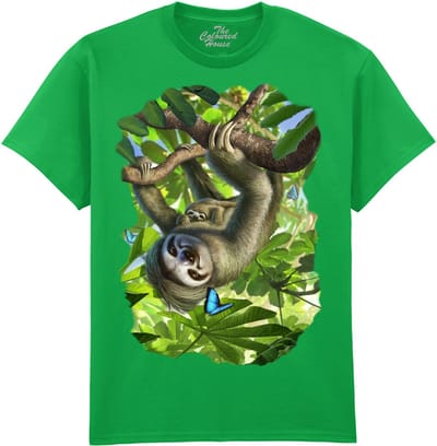 Luiaard Mama Sloth The Coloured House T-shirt XXL
