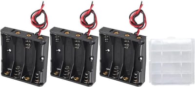 3x AAA Batterijhouder 4x 1.5V Batterijhouder met Draadjes & Opbergdoos