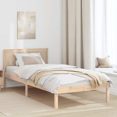 vidaXL - Bedframe - Bruin - 75 - x - 190 - cm - Massief - grenenhout
