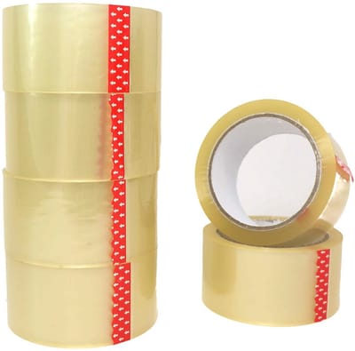 Transparante Plakband Set - 6 Rollen van 50 mm x 66 mm