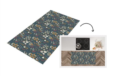 Keukenloper - Loper keuken - Patronen - Bloemen - Flora - 120x60 cm - Keukenloper vinyl