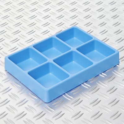 Datona® Vakverdeling met 6 compartimenten - 10 stuks - Blauw
