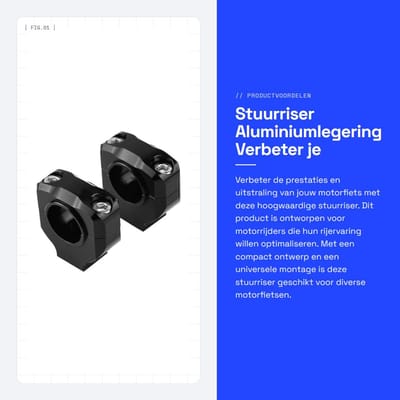 Dailygoods- Stuurriser Aluminiumlegering - Stuurpen Verlenging - Motorfiets Beugel - Liftklem Riser - Compact Ontwerp - Inclusief 2 Klemmen en Schroeven - Stuurverhoger