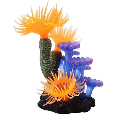 Dailygoods- Kunstkoraal Levensecht - Aquarium Decoratie - Simulatiekoraal - Geschikt voor Zoet/Zout Water - Niet Giftig - Hoogwaardig Siliconenmateriaal - Aquariumdecoratie