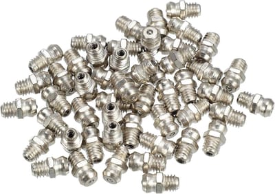 Smeernippel Set - Vetnippels Kegels - Onderhoud Machines - Vernikkeld Staal - 50 Stuks - Zilverkleurig