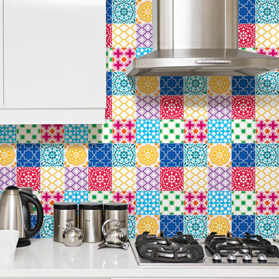 Zelfklevende tegelmuurstickers voor keuken en badkamer - 9 tegelstickers - 9 stickers 10x10cm