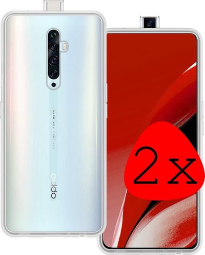 Hoesje 2 Stuks - Geschikt voor OPPO Reno 2Z - Sterk & Shockproof - Case Siliconen - Back Cover - Telefoon Hoes - Transparant