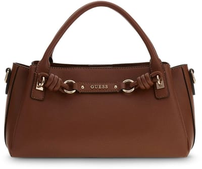 GUESS schoudertas handtas Camelia 3 Comp Satchel Cognac bruine