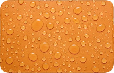 WC mat 80x50 cm - Antislip - Water - Druppels - Oranje - Toiletmat - Vloermat - Douchemat - Toilet tapijt - Toiletmatten