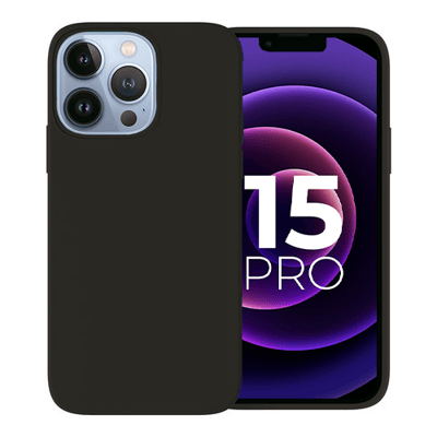 Ceezs telefoonhoesje geschikt voor Apple iPhone 15 Pro hoesje siliconen - backcover - optimale bescherming - zwart