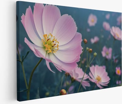 Saammp Muurcirkel Hout - Kleurrijke Paardenbloem met verfspetters - Natuur - Abstract - Ø 90 - Wandcirkel - Wanddecoratie Cirkel - Muurdecoratie Woonkamer - Woonkamer Decoratie