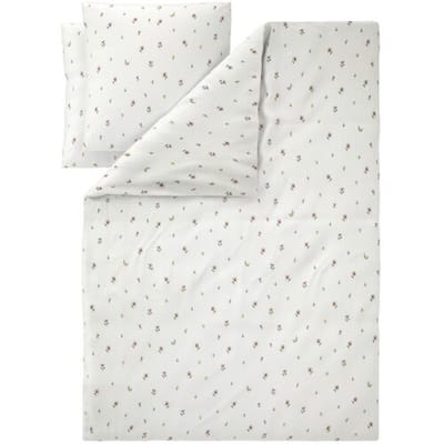 LIVARNO Mousseline dekbedovertrek 200 x 200 cm (Bloemen/wit)