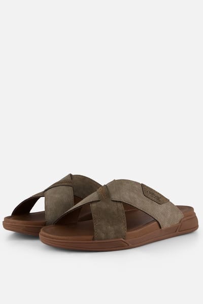 Rieker Slippers bruin Synthetisch - Maat 43