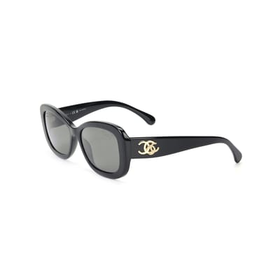 Chanel Chic Klassiek Veelzijdig Vlinder Zonnebril Unisex zonnebril CH5468B-C622T8 Black, Europe Version CH5468B