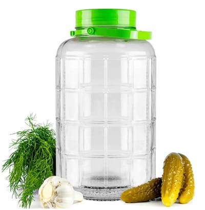 Bimberek - Fermentatiesloof - 8L - Glazen Pot - Met Handvat