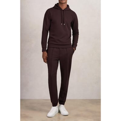 Reiss Ls Interlock Hoody Cherry Red Size: XS | Hoodies & Sweatshirts Outlet | Heren | Rood
