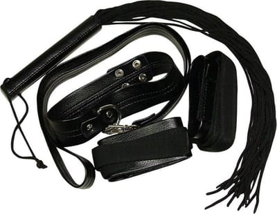 Bad Kitty – Eenvoudig en Complete Bondage Set 3 Delig voor BDSM en Bondage Avontuur – Zwart