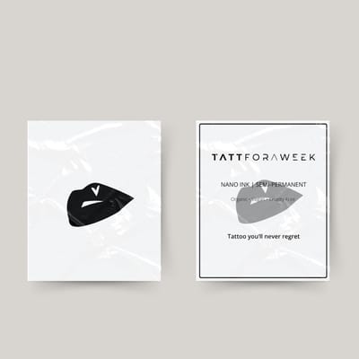 Tijdelijke tattoo lip | Neptattoo volwassenen | Tijdelijke tattoo voor volwassenen | Temporary tattoo | Plaktattoos voor volwassenen | Neptattoos | Probeer zorgeloos een tattoo | tattforaweek