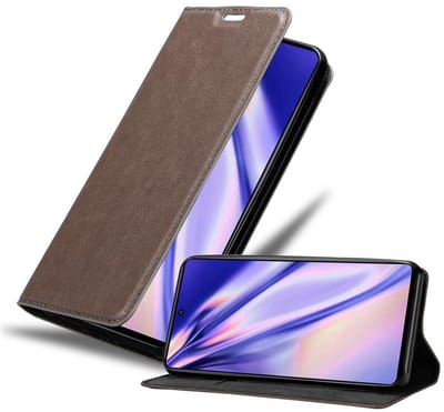 Cadorabo Hoesje geschikt voor Samsung Galaxy M51 in KOFFIE BRUIN - Beschermhoes met magnetische sluiting, standfunctie en kaartvakje Book Case Cover Etui