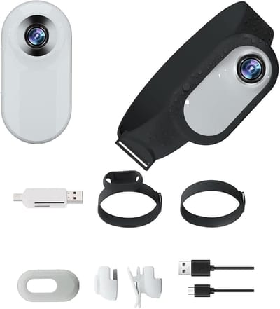Beveiligingscamera - Draagbare Camera - Huisdier Observatie - 1080p HD Video - 0.96 inch Scherm - Wit