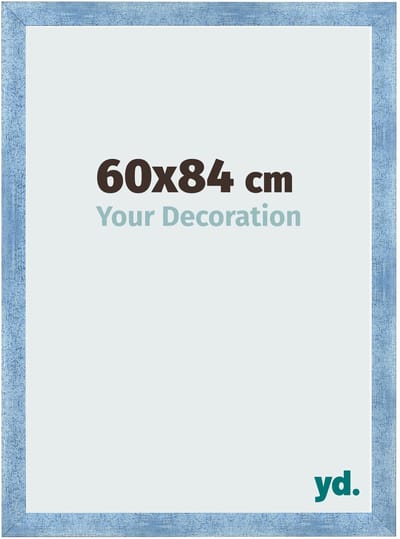 Your Decoration - Fotolijst 60x84 cm - MDF - Helder Blauw Geveegd - Pisa