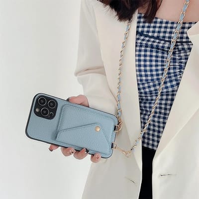 Lanyard Crossbody Portemonnee Telefoonhoesje voor IPhone 16 15 14 13 12 11 Pro Max XR XS 8 7 SE 2 3 Kaarthouder Ketting Riem Koord Tas Cover IPhone 15Pro Max