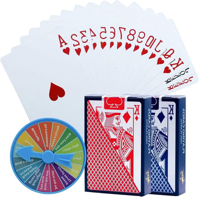Waterdichte Speelkaarten Set voor Poker, Blackjack en Bridge - Perfect voor Feestjes en Cadeaus (Rood & Blauw)