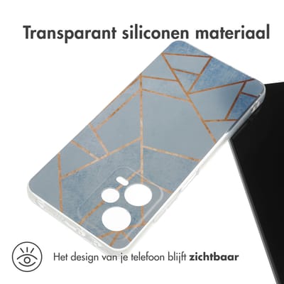 imoshion Hoesje - Geschikt voor Xiaomi Redmi Note 12 Pro - Design hoesje verpakking - Blue Graphic