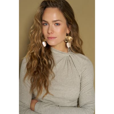 Top Havina - Knotted Collar | Kaki