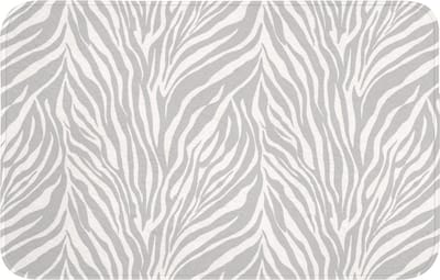 WC mat 80x50 cm - Antislip - Zebra - Motief - Grijs - Toiletmat - Vloermat - Douchemat - Toilet tapijt - Toiletmatten
