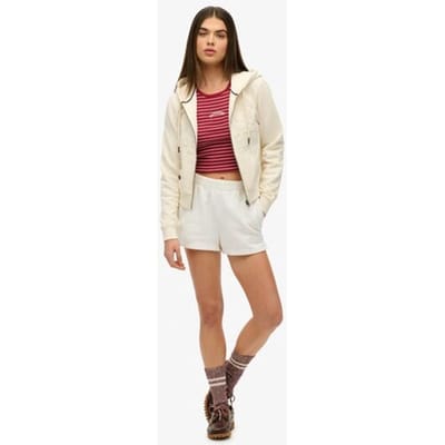 Superdry Athletic Essentials Short met Borduursel in Bijpassende Kleur White Grootte: 44