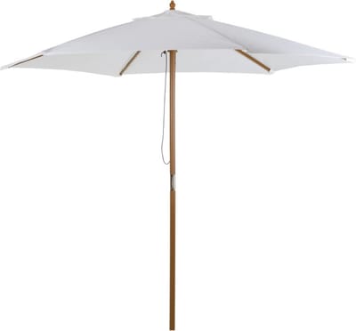 Parasol - Parasols -- Tuin - Zonwering - Tuinparasol - Wit - Ø2,5 x 2,3 m